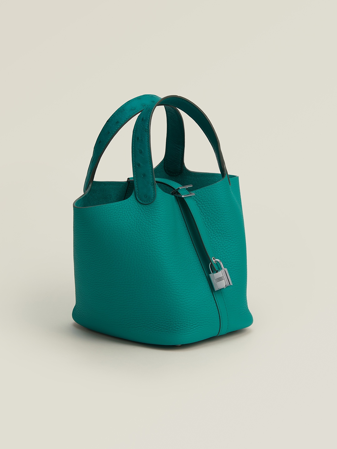 Hermes Picotin Lock 18 Bag In Malachite Clemence Leather